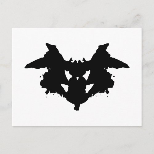 Rorschach Inkblot Postcard