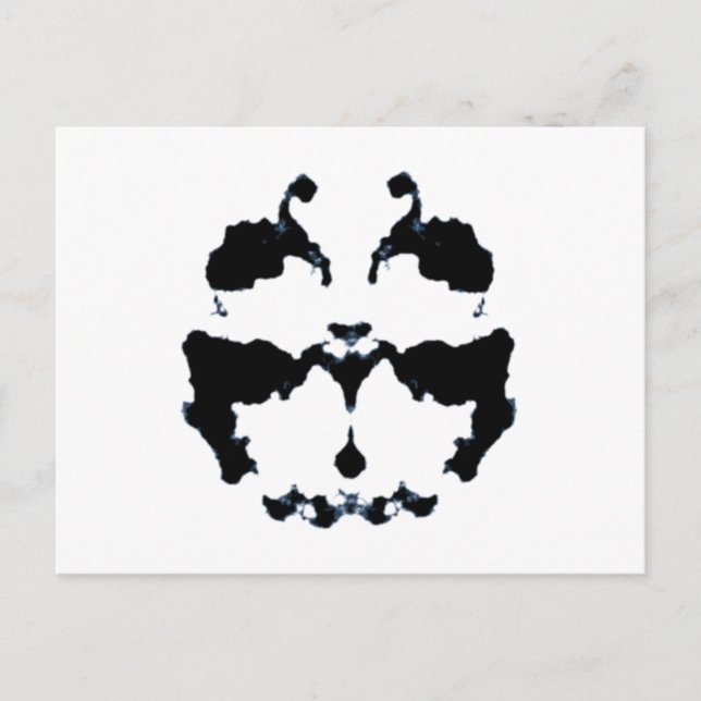 Rorschach inkblot postcard (Front)