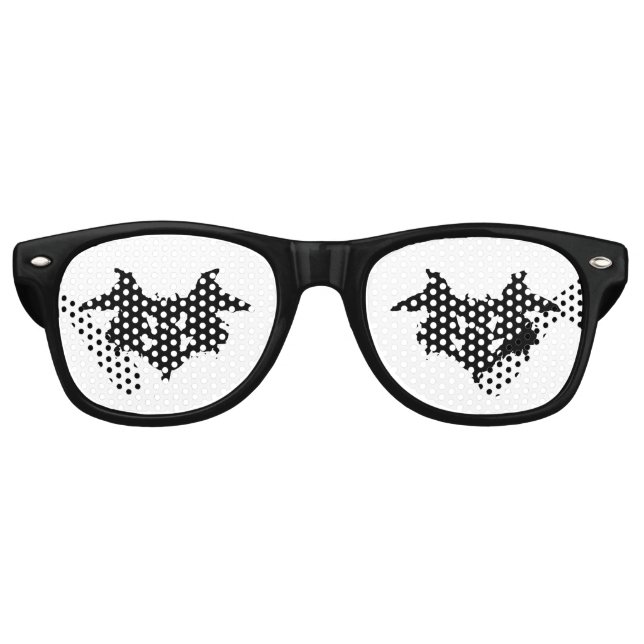 Rorschach Inkblot Retro Sunglasses (Front)