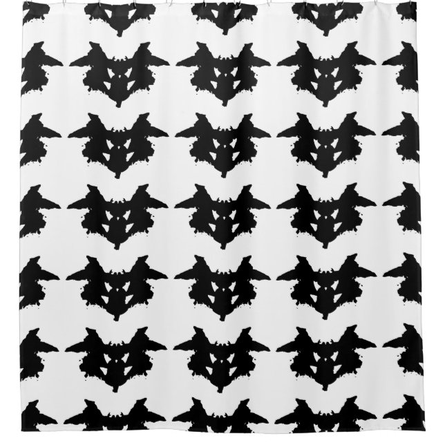 Rorschach Inkblot Shower Curtain (Front)