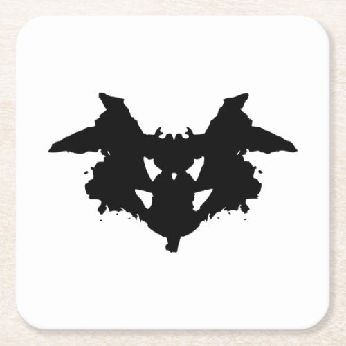 Rorschach Inkblot Square Paper Coaster