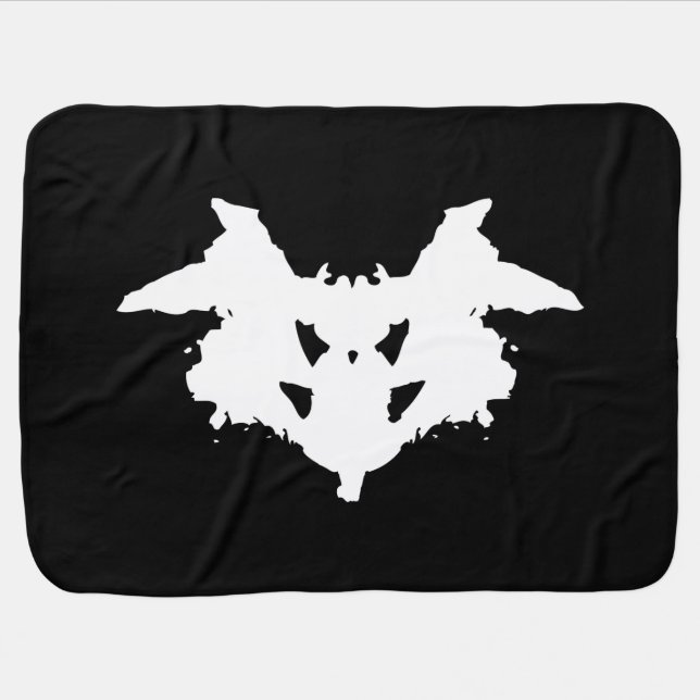 Rorschach Inkblot Swaddle Blanket (Horizontal)
