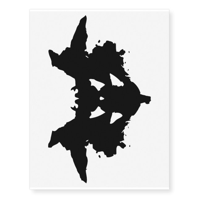 Rorschach Inkblot Temporary Tattoos (Front)