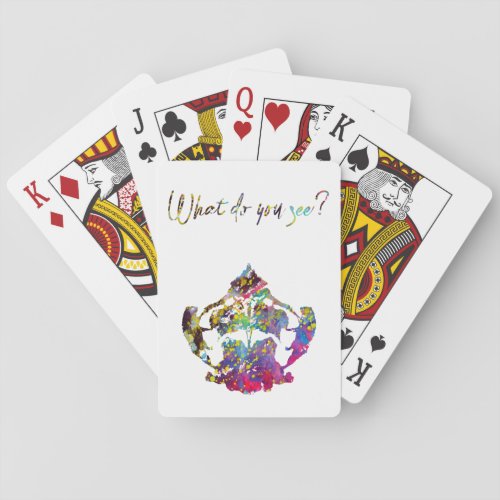 Rorschach inkblot testCard 8 Playing Cards