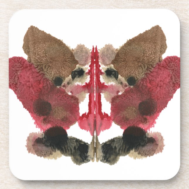 Rorschach Inkblot Test. Don't Call Me Crazy Beverage Coaster (Front)