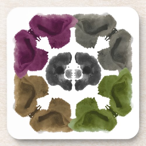 Rorschach Inkblot Test Fun Art Coaster