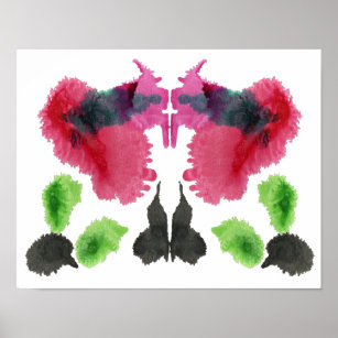 Rorschach Inkblot Test Fun Art Poster