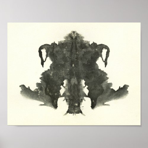 Rorschach Inkblot Test Fun Art Poster