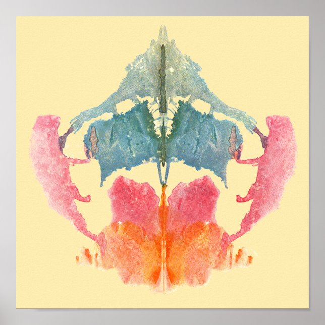Rorschach Inkblot Test Fun Art Poster (Front)