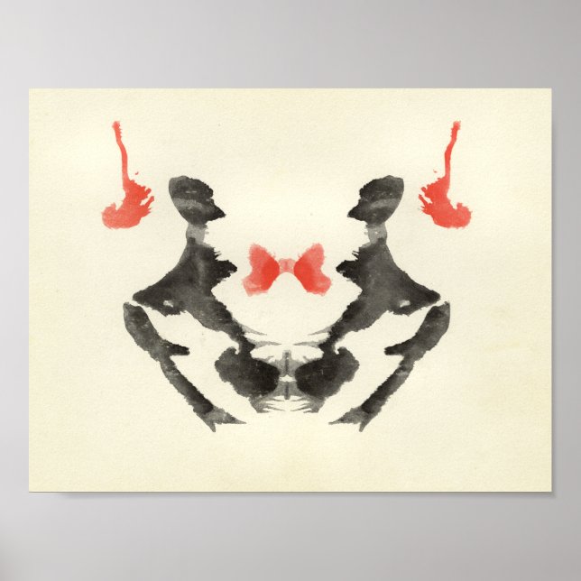 Rorschach Inkblot Test Fun Art Poster (Front)