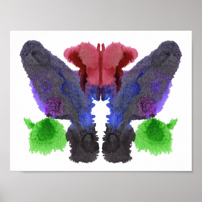 Rorschach Inkblot Test Fun Art Poster (Front)