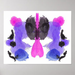 Rorschach Inkblot Test Fun Art Poster