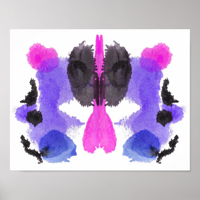 Rorschach Inkblot Test Fun Art Poster (Front)