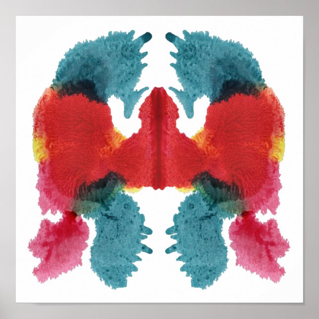 Rorschach Inkblot Test Fun Art Poster (Front)