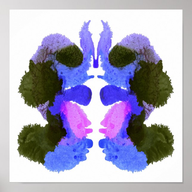 Rorschach Inkblot Test Fun Art Print (Front)