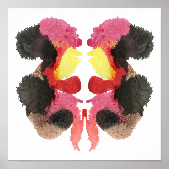 Rorschach Inkblot Test Fun Art Print (Front)