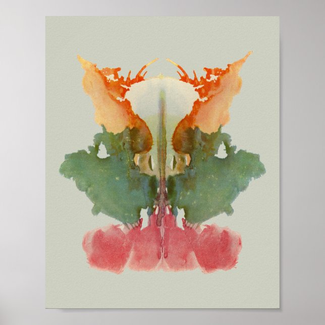 Rorschach Inkblot Test Fun Art Print (Front)