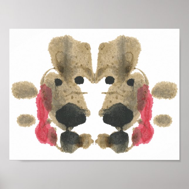 Rorschach Inkblot Test Fun Art Print (Front)