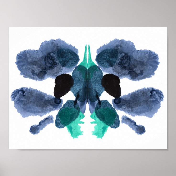 Rorschach Inkblot Test Fun Art Print Zazzle