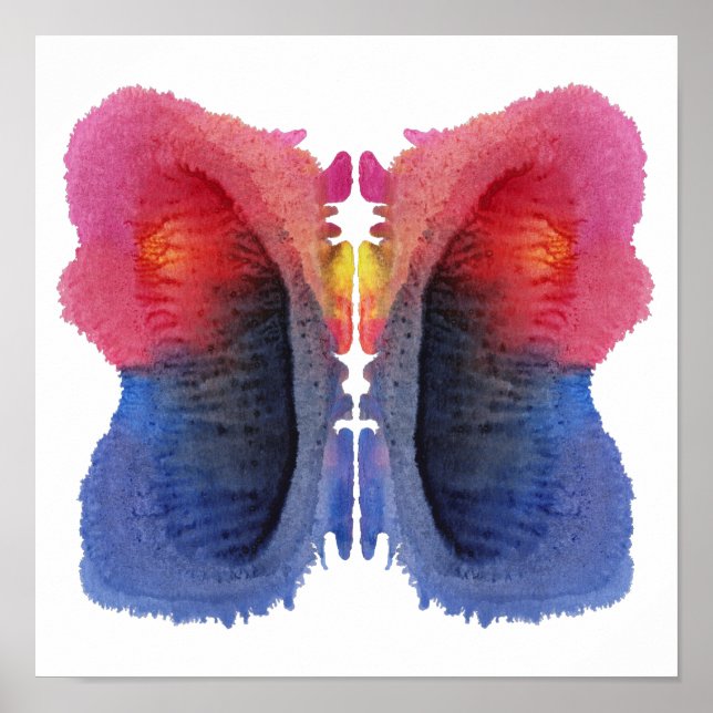 Rorschach Inkblot Test Fun Art Print (Front)