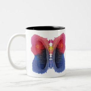 Rorschach Inkblot Test Fun Art Two-Tone Coffee Mug