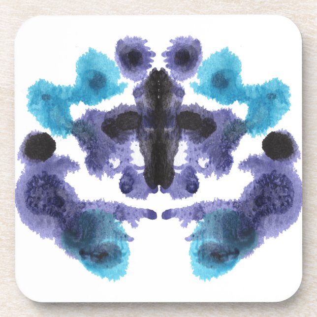 Rorschach Inkblot Test Fun Drink Coaster (Front)