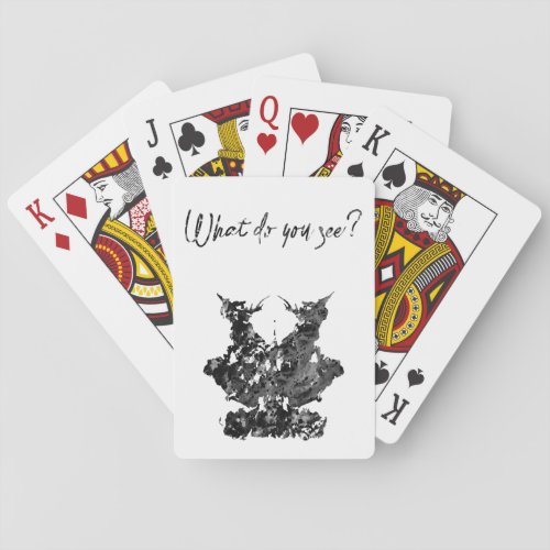 Rorschach inkblot test playing cards