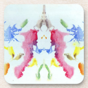 Rorschach Inkblot Test Psychiatry Beverage Coaster