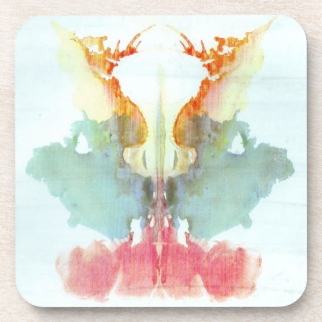 Rorschach Inkblot Test Psychiatry Beverage Coaster (Front)