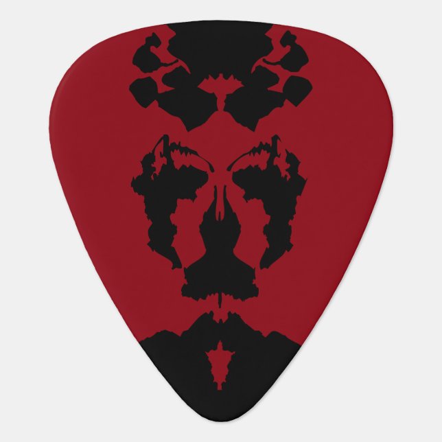 Rorschach Test Guitar Pick (Front)