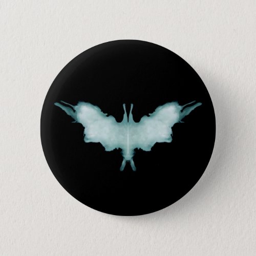 Rorschach Test Inkblot Bat Symbol Button