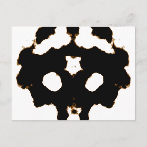 Rorschach Test of an Ink Blot Card in Black