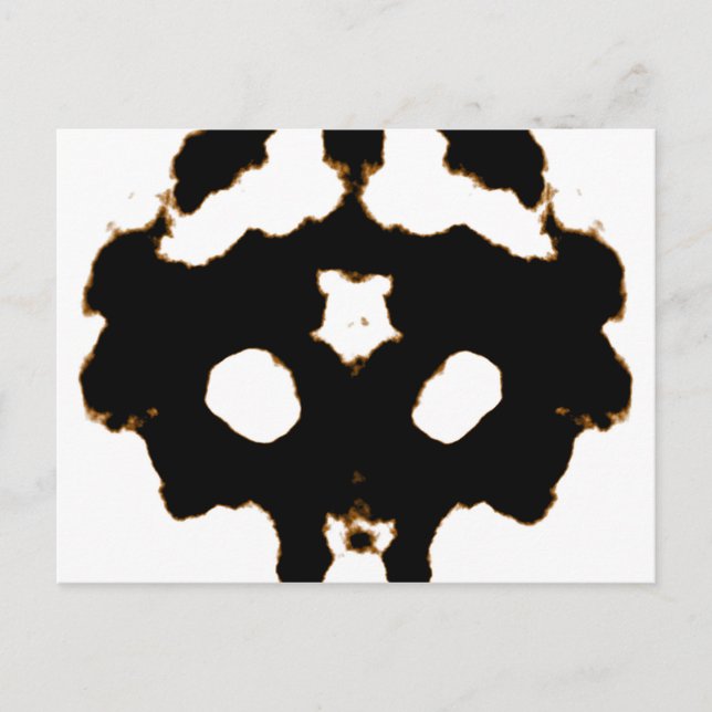 Rorschach Test of an Ink Blot Card in Black (Front)