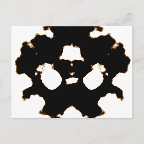 Rorschach Test of an Ink Blot Card in Black and Wh