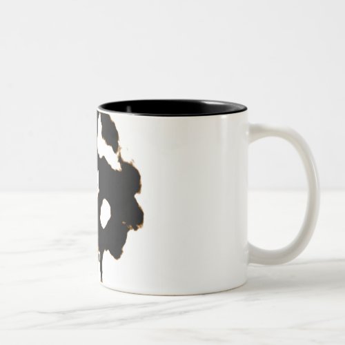 Rorschach Test of an Ink Blot Card in Black Two_Tone Coffee Mug