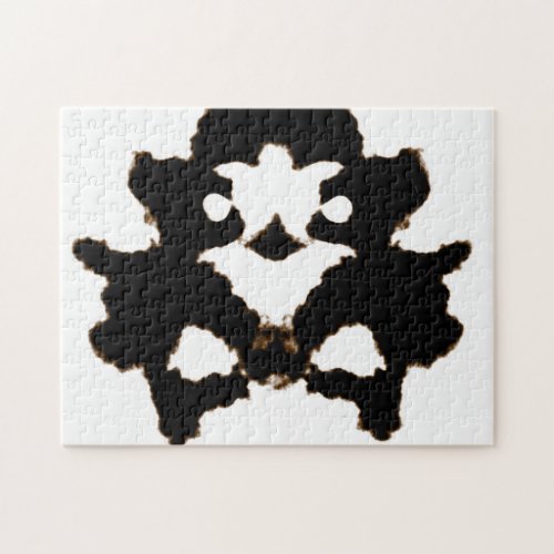 Rorschach Test of an Ink Blot Card Jigsaw Puzzle