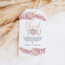 RORY Blush Winter Pine Snow Flake Christmas Favor