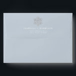 RORY Dusty Blue Silver Winter Glitter Snowflake Envelope<br><div class="desc">This envelope features a dusty blue coloring with a silver glitter snowflake on the back flap. Easily edit the return address to take some of the hassle out of addressing your invitations. This envelope works perfectly with the sky blue winter wonderland RORY collection.</div>