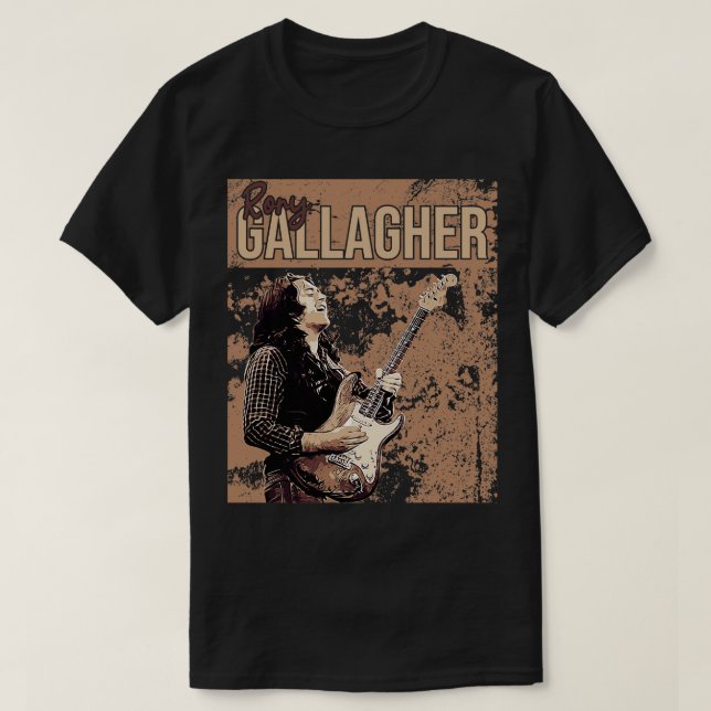 Rory Gallagher Brown vintage Poster T-Shirt (Design Front)