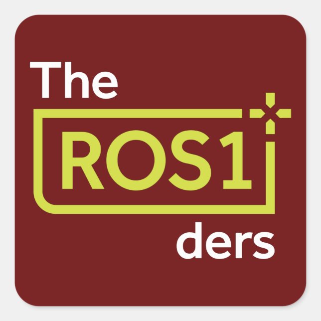 ROS1der Square Sticker Sheet Burgundy Design #3 (Front)