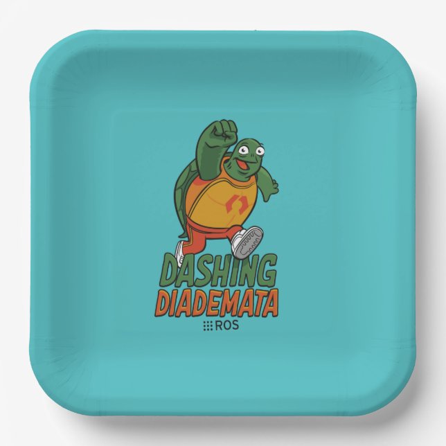 ROS 2 Dashing Diademata Paper Plates (Front)
