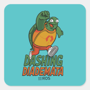 ROS 2 Dashing Diademata Square Sticker