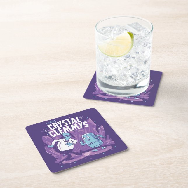 ROS Crystal Clemmys Square Paper Coaster (Insitu)