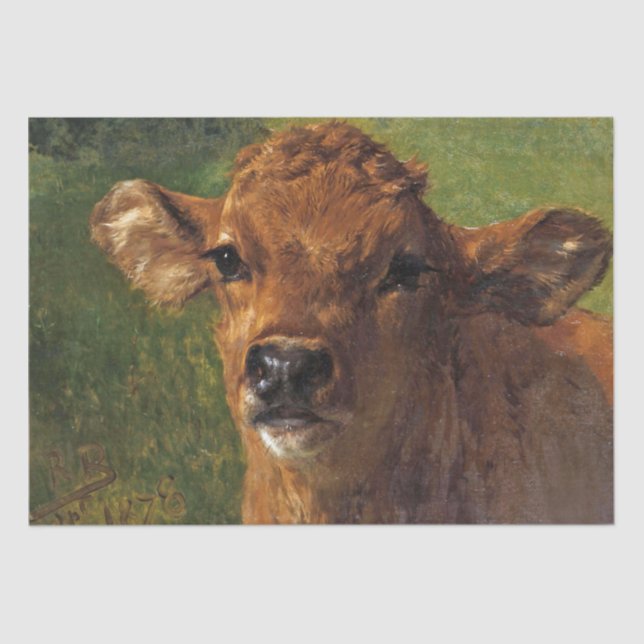 Rosa Bonheur | Head of a Calf Tissue Paper (Front)