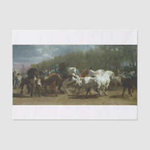 Rosa Bonheur Horse Market in Paris Tissue Paper