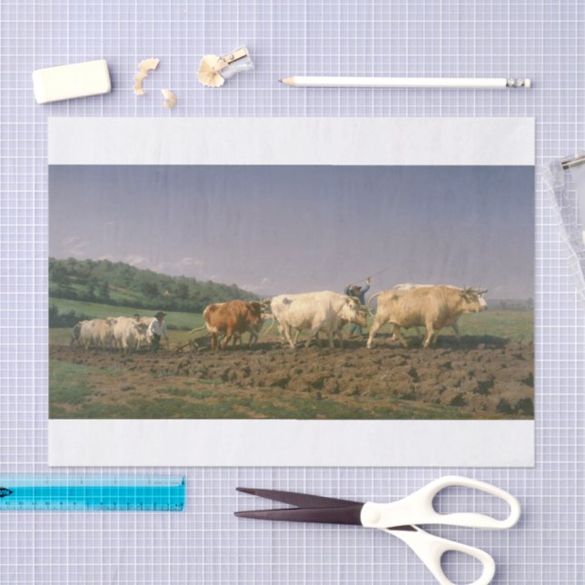 Rosa Bonheur | Ploughing in Nevers Tissue Paper (Craft)
