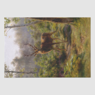 Rosa Bonheur Red Stag Tissue Paper