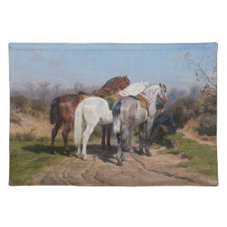 Rosa Bonheur | Relay Hunting (1887) Cloth Placemat