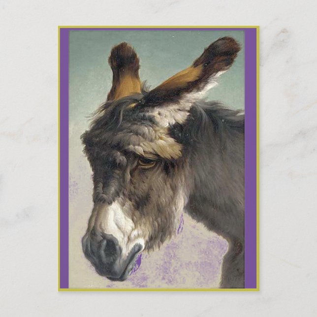 Rosa Bonheur, The Head of a Donkey, Fine Art,  Postcard (Front)