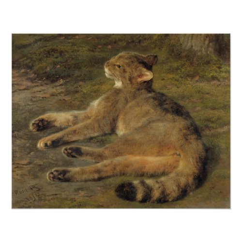 Rosa Bonheur Wild cat 1850 Poster